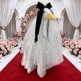 thumbnail image 4 of Eolstice Porch Goose Wedding Outfit Set, Bowknot White Lace Dress Figurine Clothes, Rustic Romantic Summer Bridal Farmhouse Porch Goose Decor Accessories,White, 4 of 8