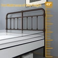 thumbnail image 4 of Metal California King Size Bed Frame with High Headboard,Durable and Stable,14 Inches High,Noise-Free,Reinforced for Underbed Storage Space,Easy Assembly-Brown, 4 of 6