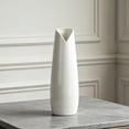 thumbnail image 5 of 12-Inch White Ceramic Textured Vase for Modern Minimalist Home Decor, 5 of 9