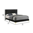 thumbnail image 5 of Lif Platform King Size Bed Panel Tufted Headboard Gold Black Velvet, 5 of 5