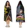 thumbnail image 5 of My Hero Academia Hooded Blanket Poncho, Wearable Hooded Blanket Cozy Soft Warm Plush Fleece Blanket for Adult Women Men, 5 of 7