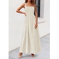 thumbnail image 4 of PRETTYGARDEN Women's Maxi Striped Dress Summer Sleeveless Square Neck Smocked A Line Long Flowy Spring Vacation Sundress, 4 of 10