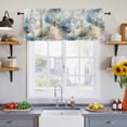 thumbnail image 4 of Blue White Ombre Valances for Windows, Watercolor Cloud Geometric Abstract Art Light Filtering Kitchen Curtains, Rod Pocket Window Valance Curtains for Living Room Bedroom, 42" W x 18" L, 2 Panels, 4 of 9