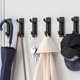 thumbnail image 1 of Ganchos Adhesivos para Pared, Toallero de Baño, Gancho para Toallas de Cocina, Gancho Adhesivo para Ropa, Montaje en Pared, Sin Perforaciones, Impermeable, Inoxidable, Negro, Paquete de 6, 1 of 5
