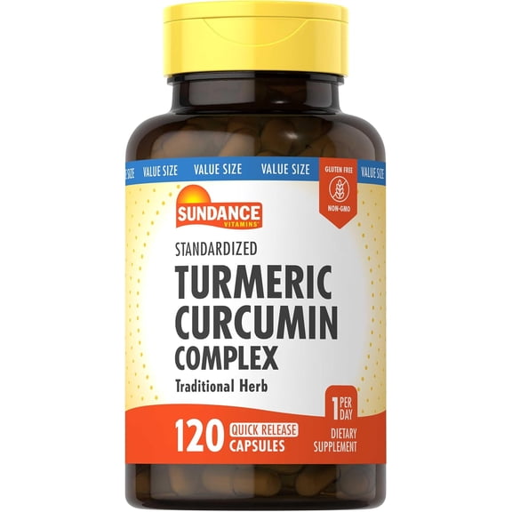 Turmeric Curcumin Complex | 120 Capsules | With Black Pepper Extract | For Men and Women | by Sundance