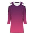thumbnail image 4 of Summer Dress for Women,Dress for Women,Womens Summer Printed Fashion Long Sleeve Turndown Collar Dress,Long Sleeve Dress for Women,Womens Summer Dress, 4 of 5