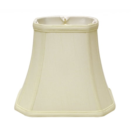 14" Ivory Slanted Rectangle Bell Monay Shantung Lampshade
