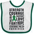 thumbnail image 3 of Inktastic Cerebral Palsy Awareness Strength Support and Courage Boys or Girls Baby Bib, 3 of 4