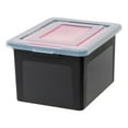 thumbnail image 6 of IRIS USA File Box File Organizer Plastic File Box for Letter/Legal File, BPA-Free Plastic Storage Bin Tote Organizer with Durable and Secure Latching Lid, Stackable and Nestable, Black 35 Qt. 4Pack, 6 of 6
