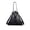 Black, variant on Women Triangle Wristlet Purse Leather Triangle Wristlet Clutch Purse Handbag - Pyramid Evening Cocktail Pouch Wallet Detachable Strap & Tassel Charm White