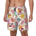 thumbnail image 2 of Fotbe Butterflies and Roses Men’s Swim Trunks Quick Dry Swim Shorts Board Shorts with Mesh Lining-Medium, 2 of 9
