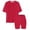 Red, variant on Otqutp 2 Piece Short Sets for Girls Short Sleeve Biker Shorts Set Summer Casual Beach Travel Vacation Outfits Matching Sweatsuit