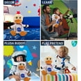 thumbnail image 4 of DolliBu Sitting Yellow Duck Astronaut Plush Toy - Super Soft Farm Life Astronaut Stuffed Animal Plush with Space Helmet and NASA Astronaut Suit, Cute Spaceman Doll Decor for Girls and Boys - 9 Inch, 4 of 7