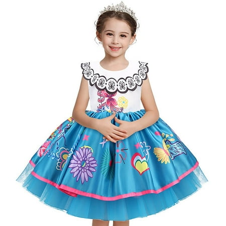 Cosplay Encanto Isabela Princesse Filles Costume Carnaval Fête Déguisement