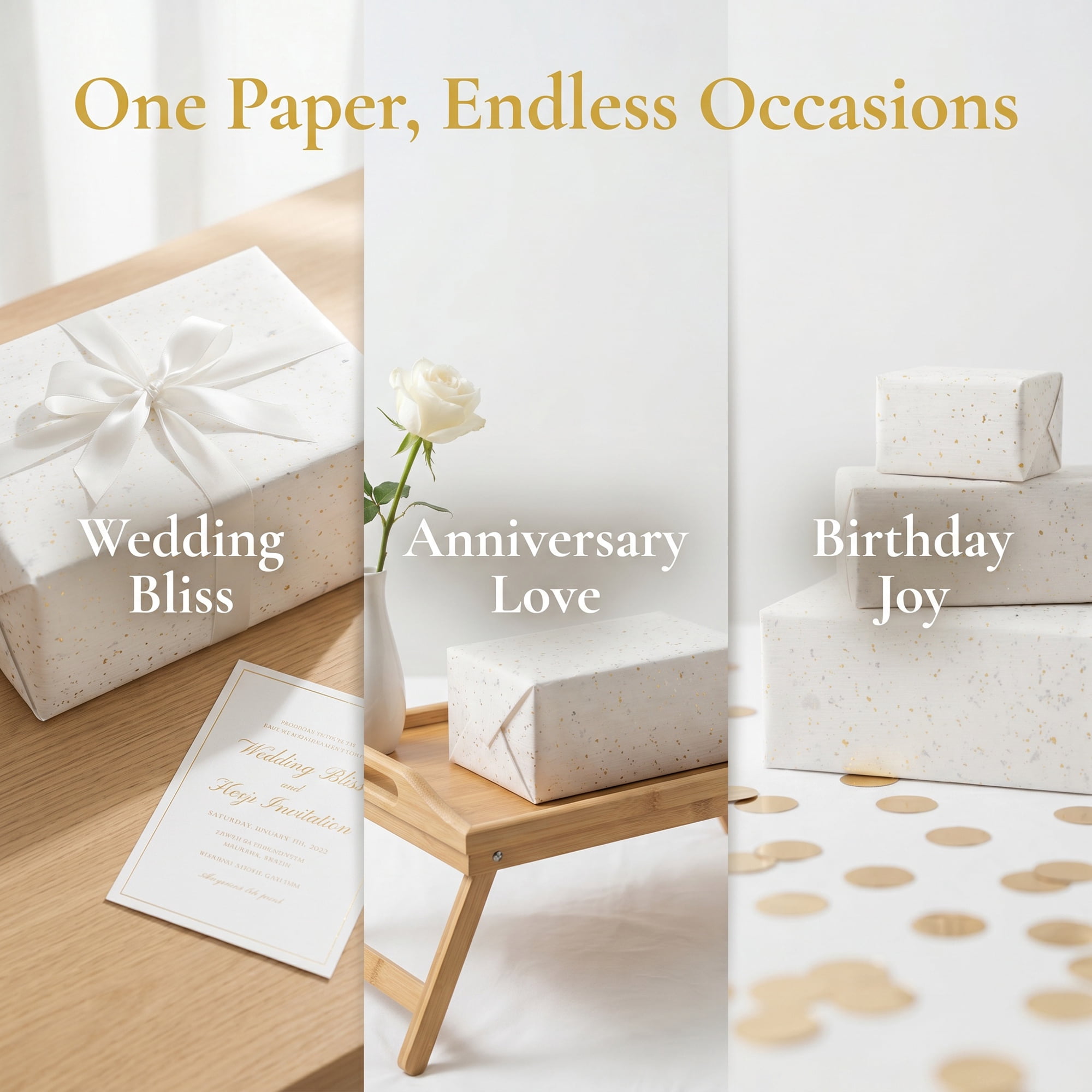 Unique Bargains Accordion Pleated Premium Wrapping Paper for Floral White 23.6"x 22.8"