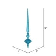 thumbnail image 2 of Vickerman 12" Turquoise Glitter Cupola Finial Ornament, Pack of 3, 2 of 3