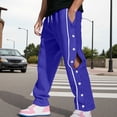 thumbnail image 4 of Sweatpants for Men 2025 Open Bottom Side Button Drawstring Joggers with Pockets Mens Casual Pants Trousers, 4 of 8