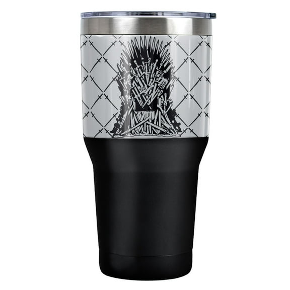 Game of Thrones Iron Thron Stainless Steel Tumbler 30 oz Coffee Travel Cup, Vacuum Insulated & Double Wall with Leakproof Sliding Lid