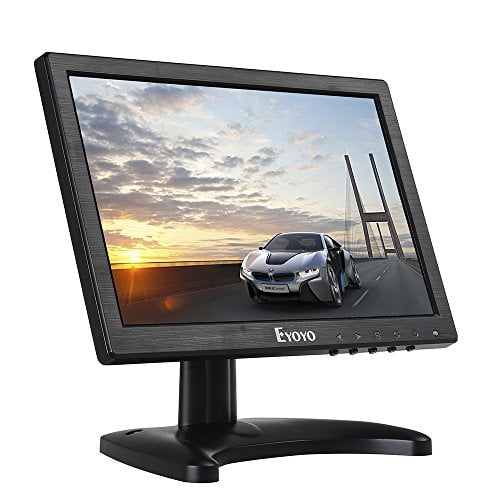 Eyoyo 10 Inch Lcd Monitor 1280x800 With Hdmi Bnc Av Vga Video Input Earphone Output Ips Portable Mini Display With Built In Speaker For Pc Cctv Home Security 10 Inch Walmart Com