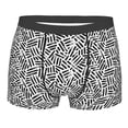 thumbnail image 4 of Goofa Weave Geometric Printed Men's Boxer Briefs Underwear, Moisture-Wicking Underwear, Trunk,Soft and Breathable Cotton Underwear-Small, 4 of 9