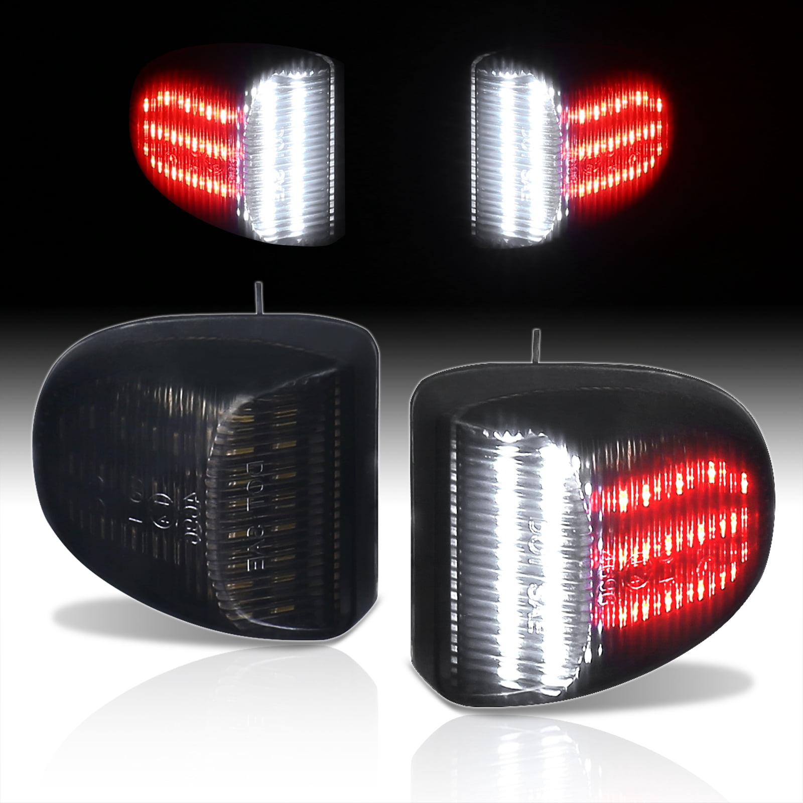 AJP Distributors LED License Plate Light Tag Lamps Compatible/Replacement For Chevy Silverado Tahoe Suburban GMC Sierra Yukon 1999 2000 2001 2002 2003 2004 2005 2006 2007 2008 2009 2010 2011 2012 2013