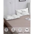 thumbnail image 4 of Marble White Pillow Covers King Size, Ombre Grey Modern Minimalist Soft Bed Throw Pillowcases Breathable Cooling Long Lumbar Body Pillow Sham Cover for Bed Sofa 20''x40'', 4 of 7