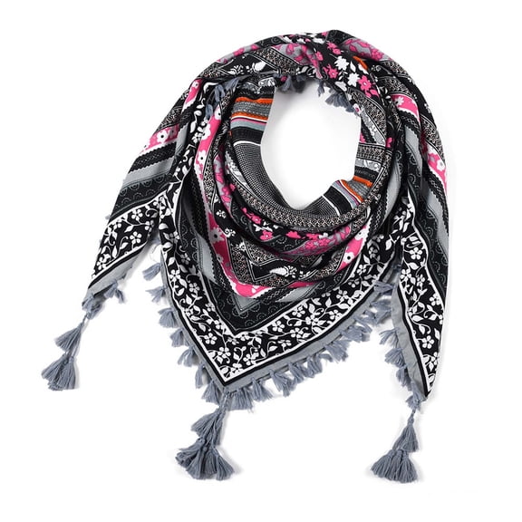 Multicolor Scarfs Scarf Women Fashion Bohemian Scarf Ethnic Style Tie Tassel Scarf Large Scarf