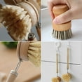 thumbnail image 7 of Bamboo Kitchen Cleaning Brush Natural Dishes Pots Pans Sink Washing Brush Eco-friendly Clean Scrubber with Draining Storage Tray, 7 of 7