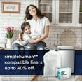 thumbnail image 6 of Plasticplace Custom Fit Trash Bags, Compatible with Simplehuman Code P (100 Count), White Drawstring Garbage Bags, 13-16 Gallon, Thick Tear-Resistant Strong & Durable, 23.5" x 31.5" Trashbags 1.2 Mil, 6 of 9