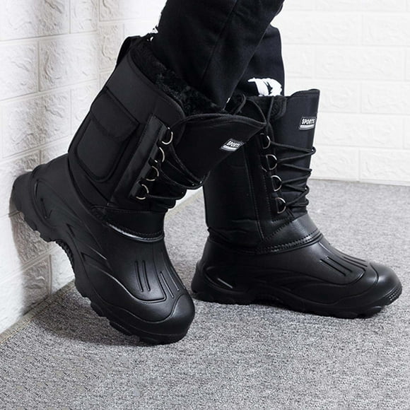 LSLJS Snow Boots for Men, Men's Winter Snow Warmest Plus Plush Outdoor Non-slip Casual Shoes Men Mid-Calf Boots on Clearance