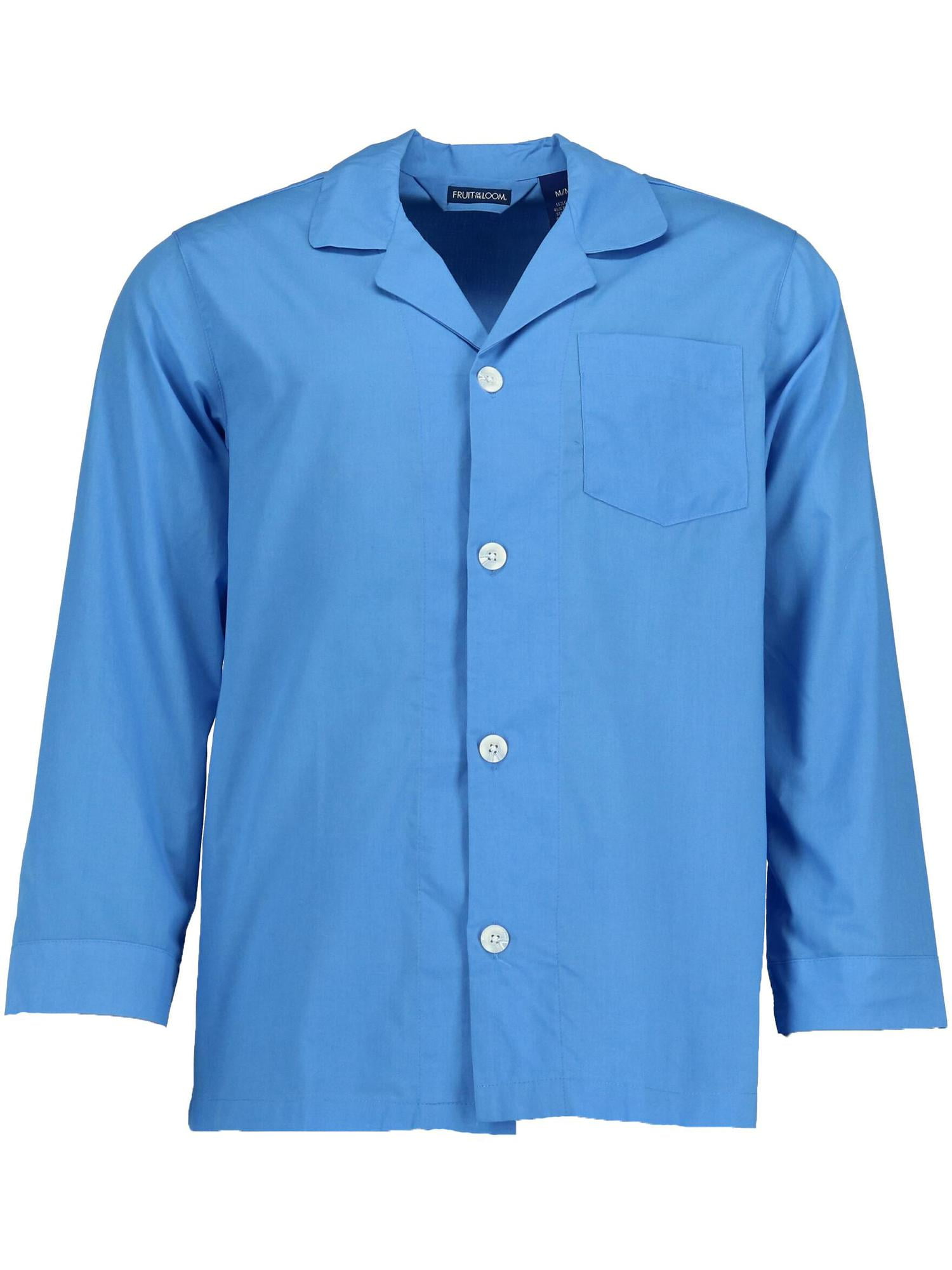 Fruit of the Loom Men's and Big Men's Long Sleeve Pajama Set, 2-Piece