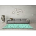 thumbnail image 3 of Ahgly Company Indoor Rectangle Oriental Light Blue Traditional Area Rugs, 2' x 5', 3 of 4