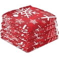 thumbnail image 7 of Winter Snowflakes Kitchen Dish Towels 4 Pack Absorbent Hand Towels, Lint-Free 18"x28" Christmas Red Dishcloths Fast Drying for Cooking Baking Home Clean, 7 of 7