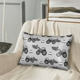 thumbnail image 3 of Bingfone Gray Tractor Print Satin Pillowcase for Hair - Standard Size with Zipper Silky & Soft Pillow Covers,20x30 inches, 3 of 8