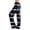 Black, variant on Women's Striped Wide Leg Lounge Pants, Drawstring Waist Slant Pockets, Soft Knit Cloth for Home Loungewear in Summer White L