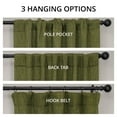 thumbnail image 6 of HPD Half Price Drapes Tuscany Green Faux Linen Room Darkening Curtains for Bedroom & Living Room Curtains (1 Panel), Door & Window Curtains 120 inches long, Rod Pocket Curtains, 50W X 120L, 6 of 12