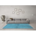 thumbnail image 3 of Ahgly Company Indoor Rectangle Solid Light Blue Modern Area Rugs, 2' x 5', 3 of 4