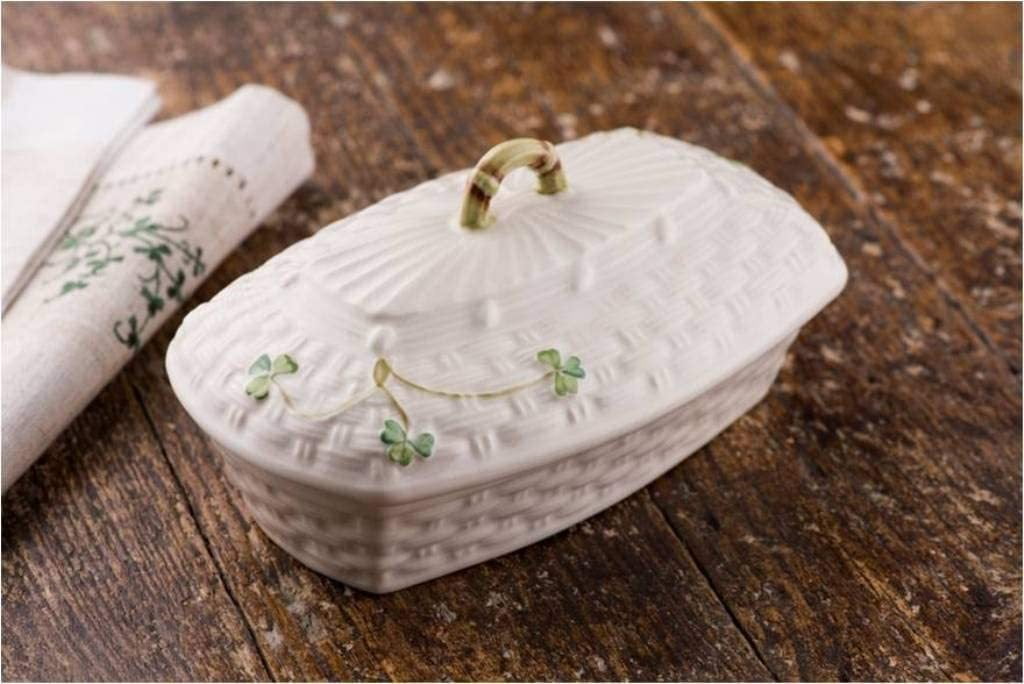Shamrock Covered Butter Dish