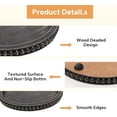 thumbnail image 5 of HPC Decor 12in Round Tray for Home Decor- Black Wood Beaded, Decorative Round Tray for Living Room Decor, Coffee Table Decor, Kitchen Table Decor or Farmhouse Serving Tray, 5 of 6