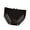 Black, variant on Womens Low Rise Bikini Panties Geometric Lace Mesh Panels Crisscross Strap Detail Bow Underwear
