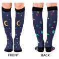 thumbnail image 4 of FORMRS Womens Knee High Socks Casual Long Thick Travel Daily Wear, 1 Pair, Colorful Stars Pattern, 4 of 6