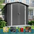 thumbnail image 3 of Lockable Lofka 6x4 ft Shed&Outdoor Storage Clearance  - All-Weather Resistant Garden Shed , Grey, 3 of 8