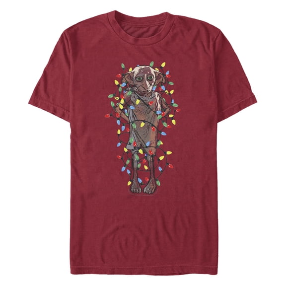 Men's Harry Potter Christmas Lights Dobby Graphic T-Shirt