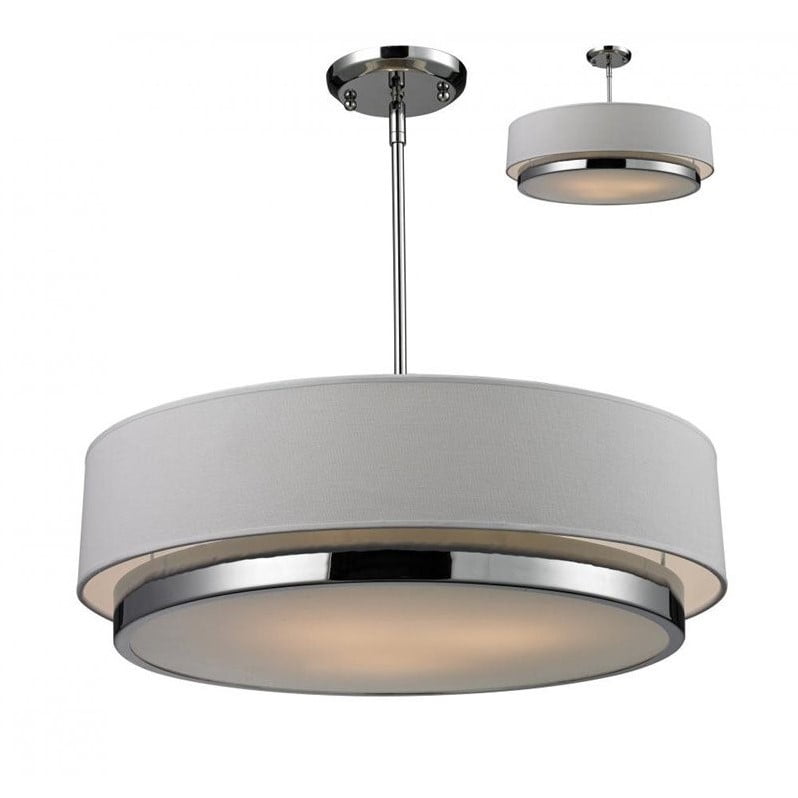Z Lite Jade 3 Light Chandelier In Chrome