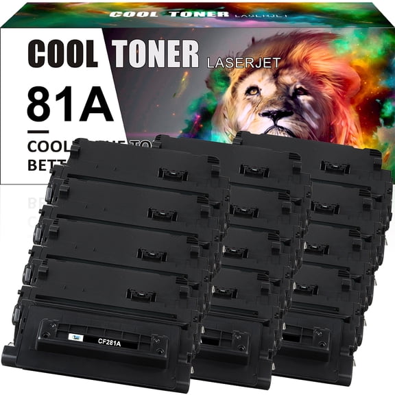 Cool Toner Compatible Toner Replacement for HP CF281A 81A 81X CF281X M630 M606 M630h M604DN M605N M605DN M605X M630dn M630z Printers (Black, 12-Pack)