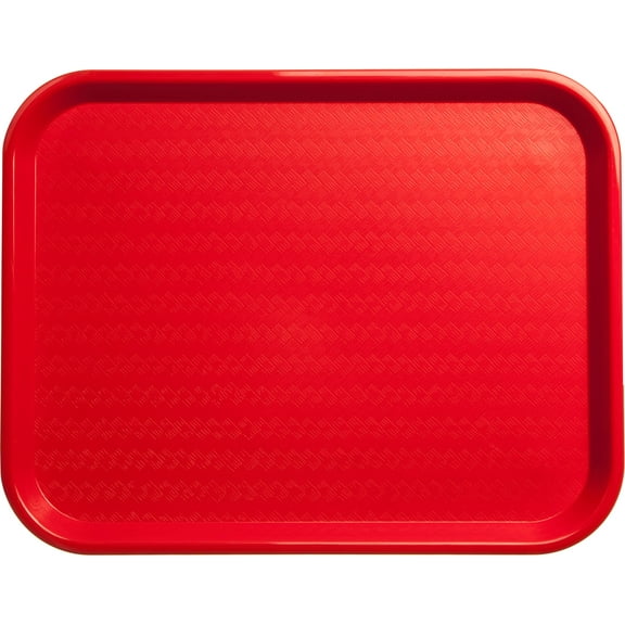 Carlisle CT141805 Café Standard Cafeteria / Fast Food Tray, 14" x 18", Red