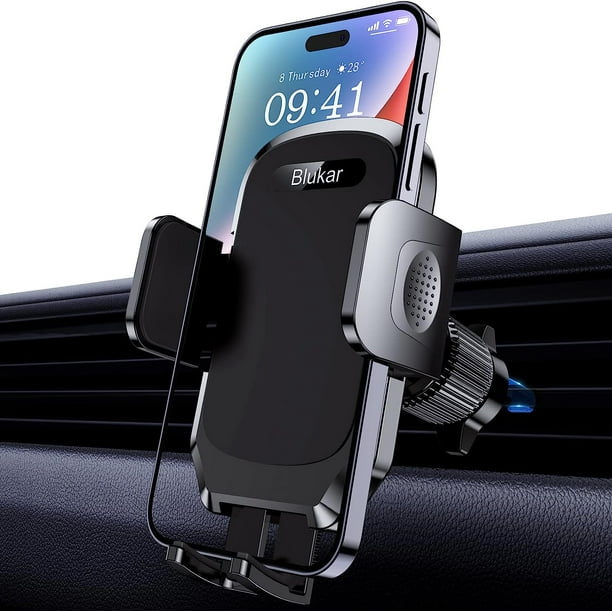 Blukar Car Phone Holder, Air Vent Car Phone Mount Cradle with One