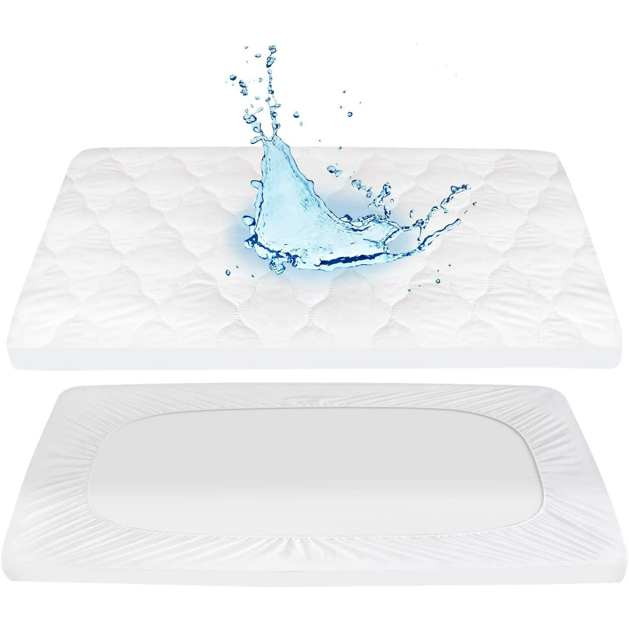 Pack N Play Mattress Pad Cover 100 Waterproof Waterproof playpen mattress protector 27 X 39 Soft Fitted Portable Mini Cribs Graco Pack N Play and Foldable Mattresses Pad Cover Playpen sheet Walmart
