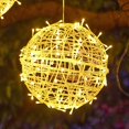 thumbnail image 3 of Guirnalda de luces LED para árbol de Navidad, con forma de bola, de ratán, para exteriores, 20 cm de diámetro y 30 cm de largo, 3 of 5