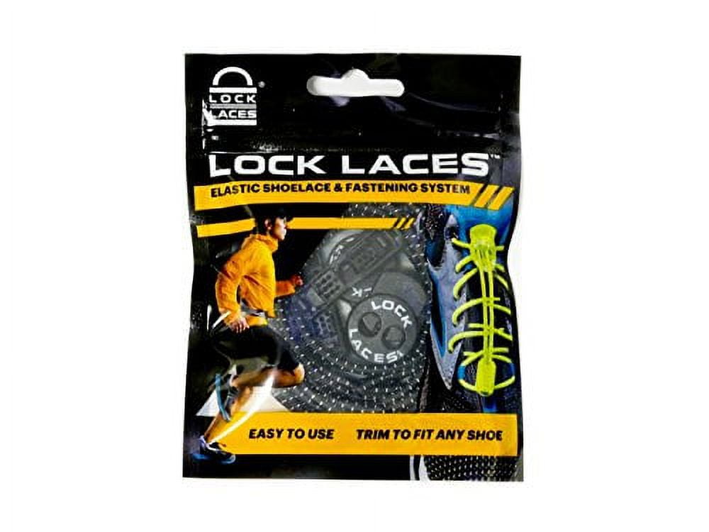 LOCK LACES (Elastic No Tie Shoe Laces) (Pack of 3) (Pink-Green-Orange) 
